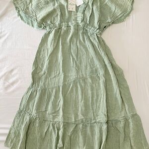 Very J Light Green Casual Dress